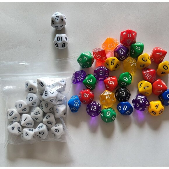 Large Assorted Polyhedral Dice Collection Wiz Dice & Koplow Gaming Supplies - Picture 6 of 10